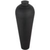 matt black large hammered vase with lid