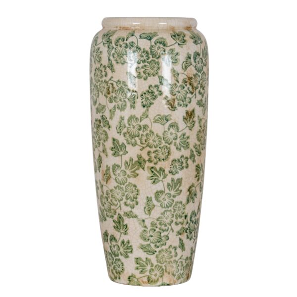 large green clover tall olpe vase