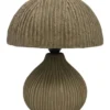 carta taupe etched linear design papier mache domed table lamp