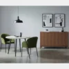 horizon round dining table marble effect