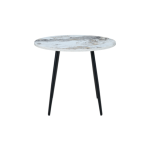 horizon round dining table marble effect