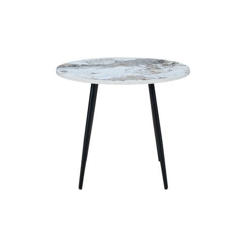 horizon round dining table marble effect